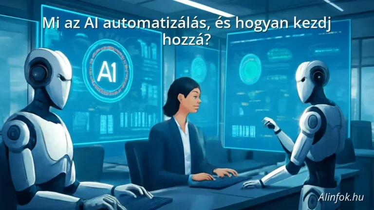 Futuristic office with AI automation technology